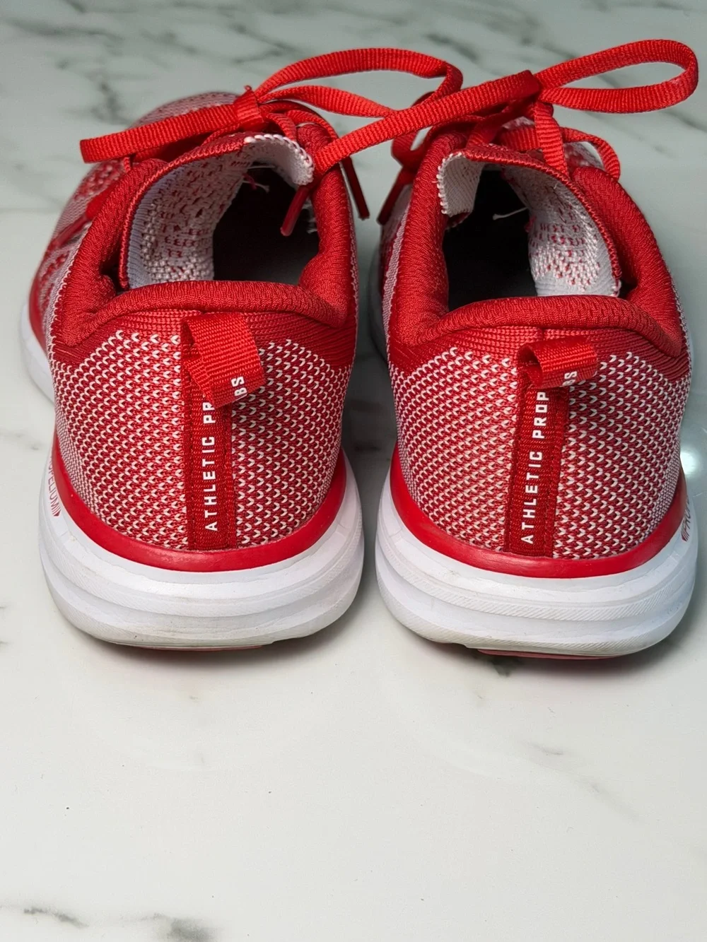 APL TechLoom Pro Red Knit Athletic Sneakers Women’s Size 7